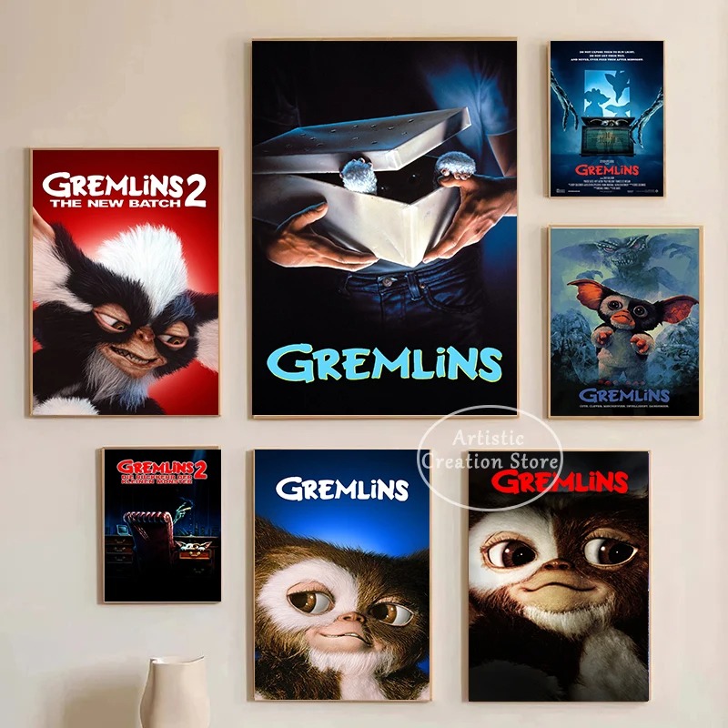 Home Cinema Design - فن ملصق Gremlins للأفلام الكلاسيكية ،