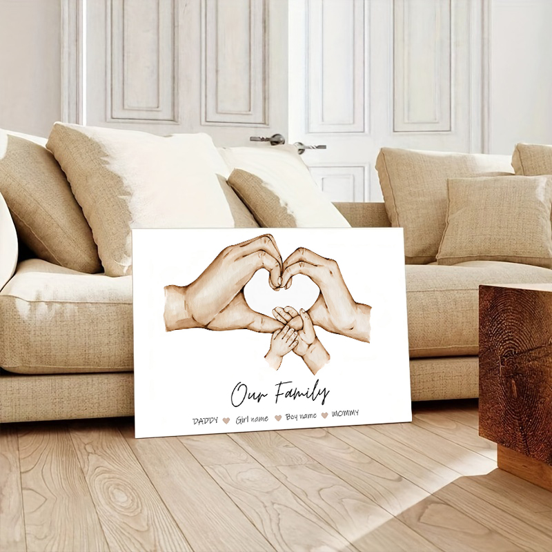 شخصية مخصصة الأسرة اليد المشار - مراجعة Home Cinema Wall Art وسعره