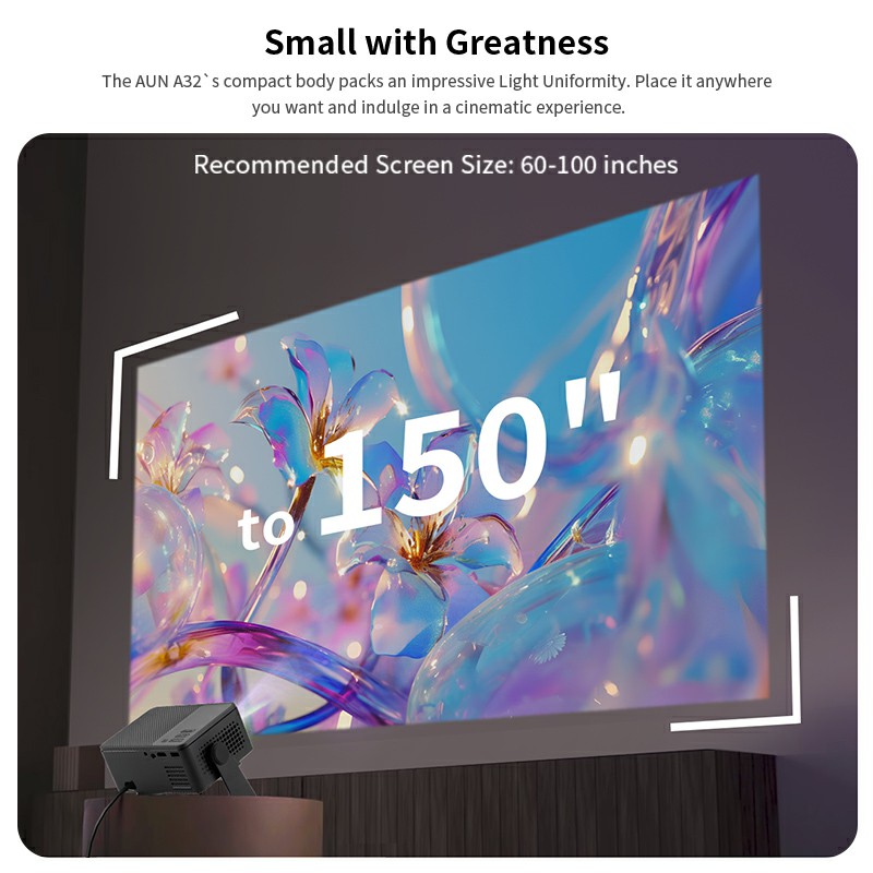 AUN A32 Pro أندرويد 13 العارض  - مراجعة Home Cinema Focal وسعره