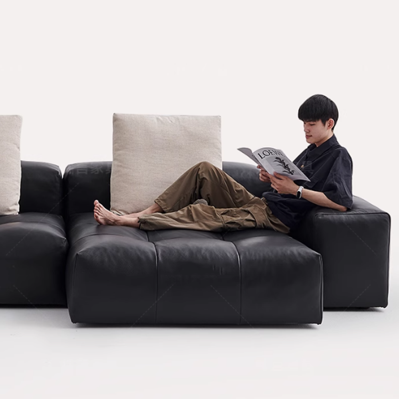 أريكة جلدية مضغوطة بسيطة فاخرة - مراجعة Home Cinema Design وسعره