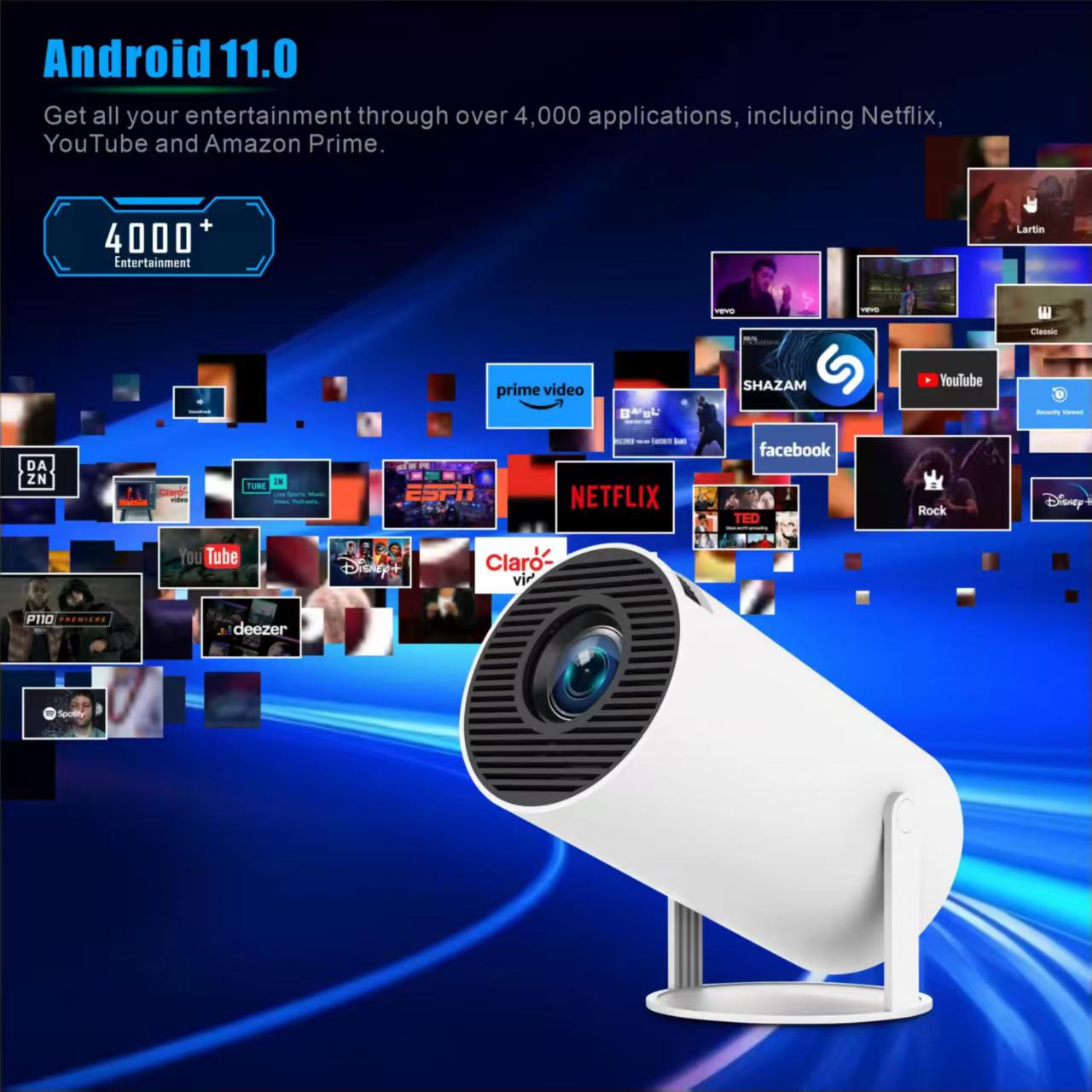 جهاز عرض محمول صغير HY300 بنظا - مراجعة Home Cinema Setup وسعره